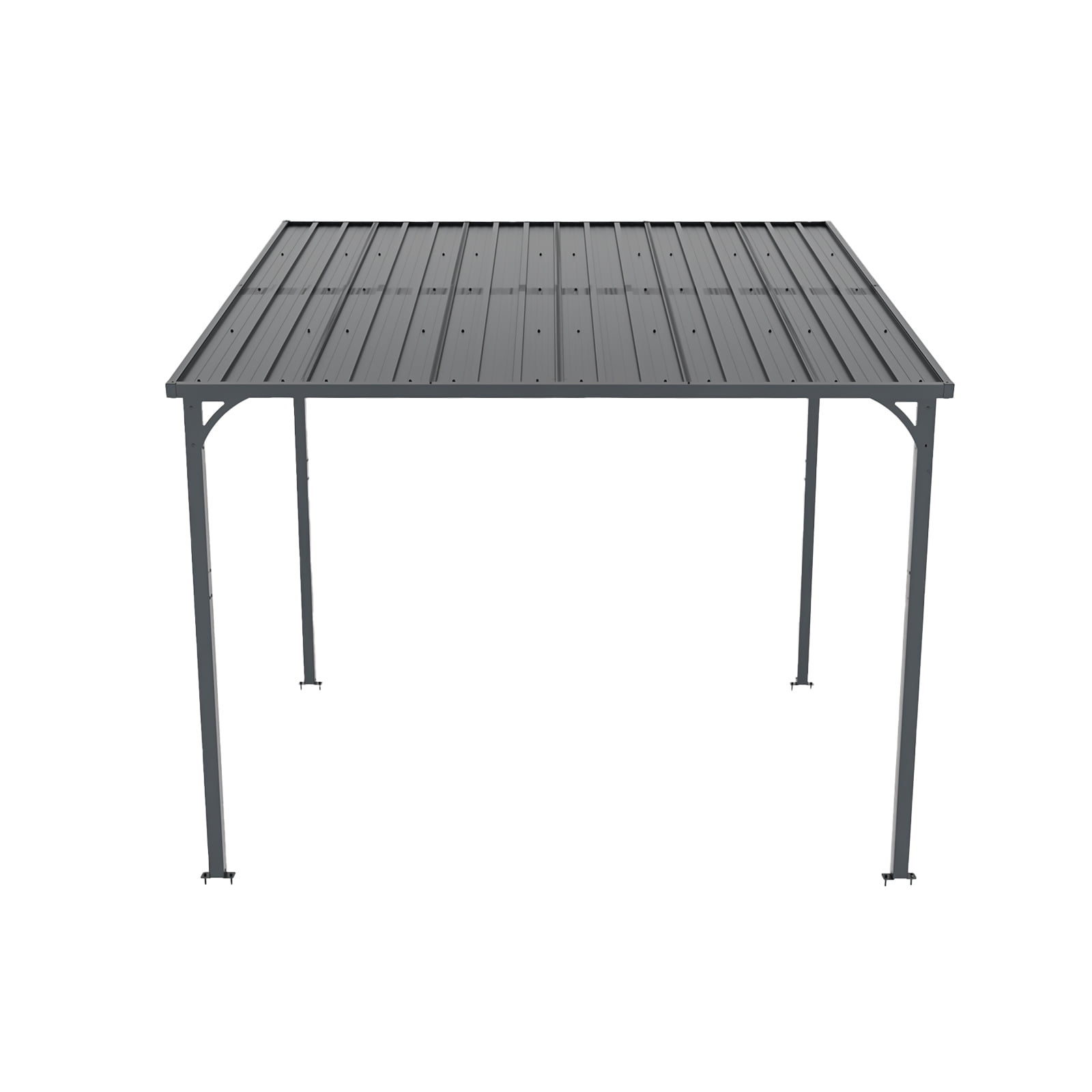 Mintazer 8x10ft Metal Patio Gazebo, 4-Post Hardtop Galvanized Steel Pergola, Outdoor Hard Roof Shelter for Backyard Patio Bike Storage Grill Area