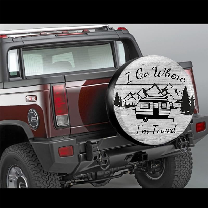 Spare Tire Cover American Flag Waterproof Dust-Proof Universal 14 Inch Wheel Protectors Camper Tire Cover Fit for RV Trailer Truck Jeep SUV Rav4 Motorhome Travel Trailer Accessories