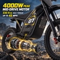thumbnail image 3 of AMYET EDB002 Electric Dirt Bike for Adults & Teens, 4000W Peak Motor, 45 MPH, 230 N·m, 48V 23Ah, 45-Mile, 14"/12" Off-Road Tires, Hydraulic Brakes, UL 2272, 3 of 11