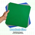 thumbnail image 6 of 6 Pack Multi-Color Building Baseplates 10" x 10" Combo Set - 2 Green, 2 Blue, 2 Light Gray, 32x32 Stud Anti-Warping Foundation Compatible with All Major Brands for Forest, Ocean and City, 6 of 6