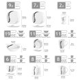 thumbnail image 2 of VEWEET Dinnerware Sets, Porcelain Dinner Set for 12, 100-Piece Ivory White, Series Fiona, 2 of 7