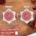 thumbnail image 3 of 3drose, Root Chakra., 3 inch Snowflake Porcelain Ornament, 3 of 7