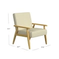 thumbnail image 3 of HomePop Mid-Century Wood Frame Arm Accent Chair, Beige Stripe, 3 of 10
