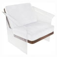 thumbnail image 1 of Float Contemporary Chair in White Mohair Fabric accented by Walnut Wood and Clear Acrylic by LumiSource, 1 of 7