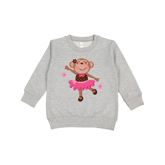 Inktastic Ballerina Dance Monkey Toddler Sweatshirt
