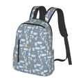 thumbnail image 2 of Daiia Blue Bathroom School Backpack for Men and Women Lightweight Backpack Durable Backpack Water-Resistant,Travel,Work Bag, 2 of 9
