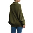 thumbnail image 4 of Seyurigaoka Women Sweater Solid Color Turtleneck Balloon Sleeves Knitwear, 4 of 7