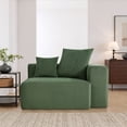 thumbnail image 6 of UIXE Accent Chair, Corduroy Oversized Armchair Upholstered Reading Chair for Living Room, Modern Single Sofa Deep Seat Bedroom Lounge Chair - Green, 6 of 7