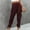 Wine, variant on HUPOM Goth Pants Pants Trousers High Waist Rise Full Straight-Leg S