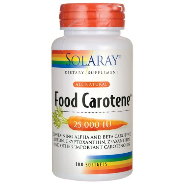 Solaray Food Carotene, Vitamin A as Beta Carotene 25000IU Carotenoids