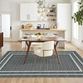 thumbnail image 3 of Garvee 5'x7' Bordered Print Area Rug Washable Rugs, Non Slip Modern Geometric Rug Stain Resistant Indoor Carpet for Living Room Bedroom Dining Room, Gray, 3 of 8