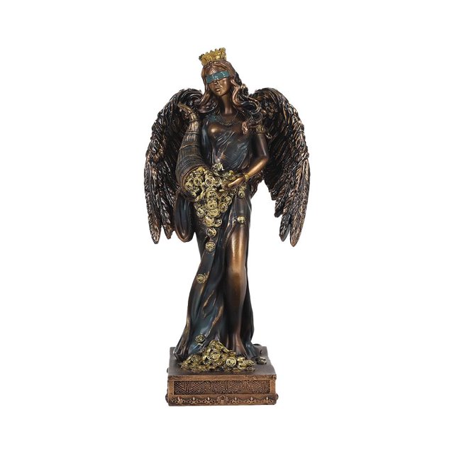 Estatua de diosa griega, escultura de resina, estatua de la suerte, adorno de resina, coleccionable 62 cm x 72 cm x 24 cm