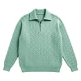thumbnail image 3 of Quarter Zip Pullover Men 2026 Fall Winter Long Sleeve Casual Lapel Collar Plain Corduroy Pullover Sweatshirt, 3 of 5