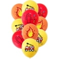 thumbnail image 2 of Decoración de fiesta de cumpleaños con temática de fuego, camión de bomberos, globo de látex, diseño de escena de cumpleaños para niños, decoración con globos, 2 of 6