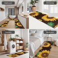 thumbnail image 5 of Brown Green Bud Sunflower Pattern Kitchen Rugs Sets Of 3,Kitchen Runner Rugs Non Skid Washable,Decorative Kitchen Floor Mats for Kitchen,Sink,Laundry,17"x30"+ 17"x47" + 17"x59", 5 of 6