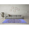 thumbnail image 3 of Ahgly Company Indoor Square Abstract Blue Contemporary Area Rugs, 3' Square, 3 of 4