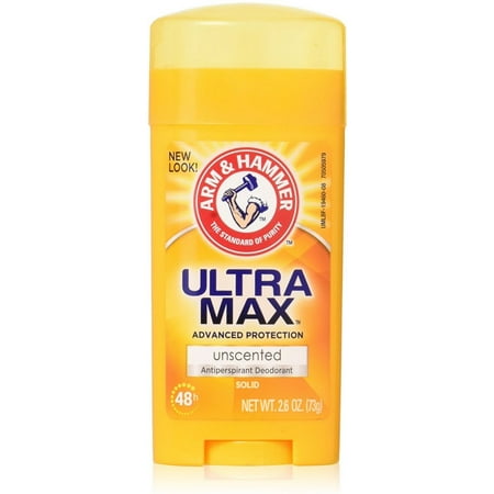 Arm & Hammer Ultra Max Advanced Protection 48h Unscented Antiperspirant Deodorant, 2.6 oz