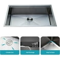 thumbnail image 2 of PRUSSIA 30 Inch Kitchen Sink, 30" x 19" x 10" Undermount 304 Stainless Steel 16 Gauge Single Bowl Sink U3019D, 2 of 7