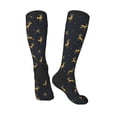 thumbnail image 4 of Easygdp Christmas Deers Soccer Socks Sport Knee High Socks Calf Compression Athletic Socks for Men and Women, 4 of 9