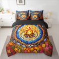 thumbnail image 3 of Manfei Camping Campfire 7-Piece Twin Bedding,Boho Tree Of Life Bedding Comforter Set,Blue Brown, 3 of 6