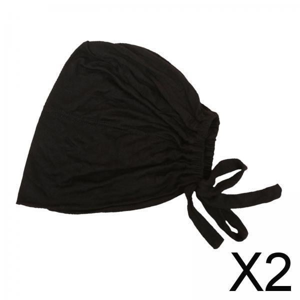 Sombrero Turbante Étnico,Moda mujer turbante gorras pañuelo musulmán,Preatado Chemo Head Bufanda Gorro Cráneo Cubierta,Bufanda cómoda para la cabeza,gorro para 2 piezas