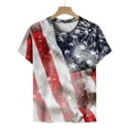 thumbnail image 5 of qipepei American Flag Shirt for Women 4th of July Outfits Patriotic T-Shirts Women's Summer Casual Crewneck Short Sleeve T-Shirts Flag Print Fit Basic Tops Tees Blouses, 5 of 5