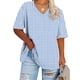 thumbnail image 2 of Camisetas de Cuello en V Mujeres de Manga Corta Sobredimensionada Impresa Camiseta Interior de Verano, Top Deportivo para el Uso Casual, 2 of 4