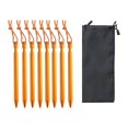 thumbnail image 4 of SunniMix 8 Pieces Tent Stakes Metal Ground Stakes Heavy Duty Unbreakable Tarp Pegs Awning Gold, 4 of 8