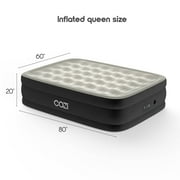 Cozi by Tzumi 20” Air Mattress, Inflatable Bed with Built-In Pump for Camping, Home, Travel, Queen Size