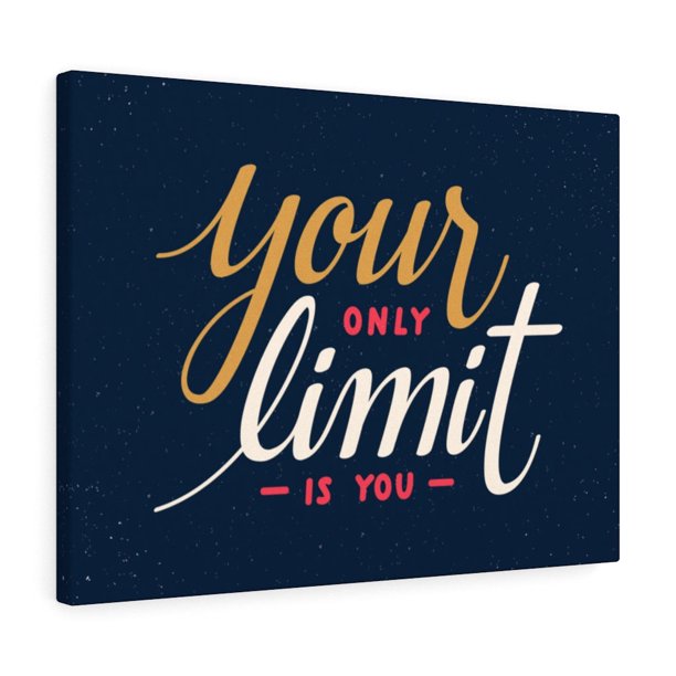 Inspirational Wall Art Your Only Limit Is You Blue Wall Art ...