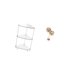 thumbnail image 5 of Mesa de esquina moderna en forma de hoja con escultura de metal, mesa auxiliar de niveles, fácil de limpiar, para cocina, baño, sala de estar, es, 5 of 8