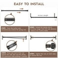 thumbnail image 3 of VEGCOO Tension Curtain Rod 51-148 Inches, Heavy Duty No Drill Adjustable Rod , Shower Curtain Rod No Drilling for Bathroom Easy to Install, Black, 3 of 8