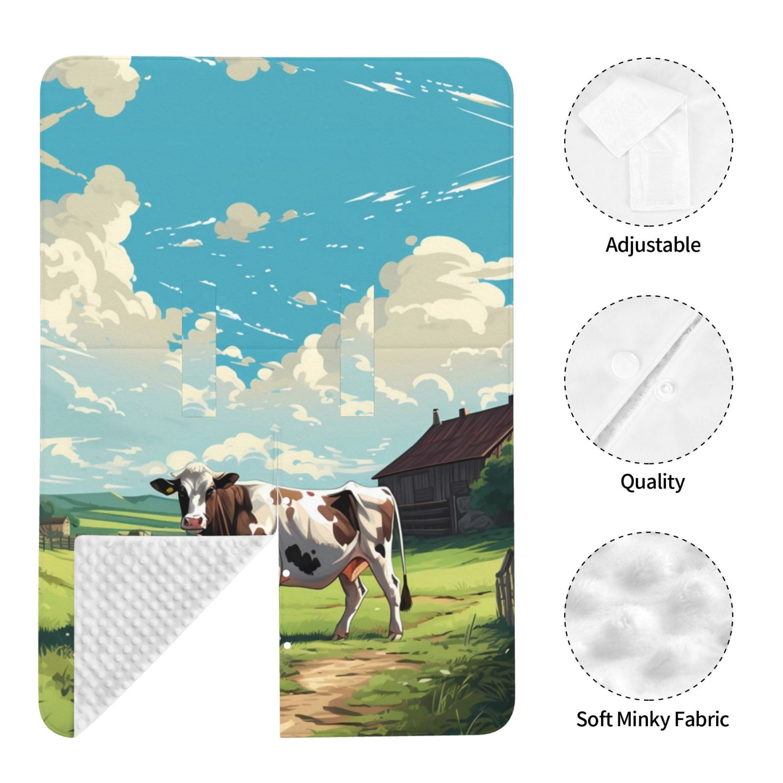 Car Seat Cover Baby - Prairie Pasture Cow Breathable Infant Car Seat Cover for Baby Carseat, Lightweight Comfort Baby Essentials Must Haves Newborn Stuff for Girl Boy