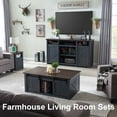thumbnail image 3 of SinCiDo Farmhouse TV Stand for TVs Up to 80 inches, 39" Tall Entertainment Center for Living Room, 3 of 7