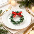 thumbnail image 2 of Mini Christmas Wreath, Small Xmas Wreath for Crafts, 1 Pc Miniature Holiday Wreath Embellishment for Dollhouse, Tabletop Displays, DIY Projects and Christmas Decor, 2 of 5