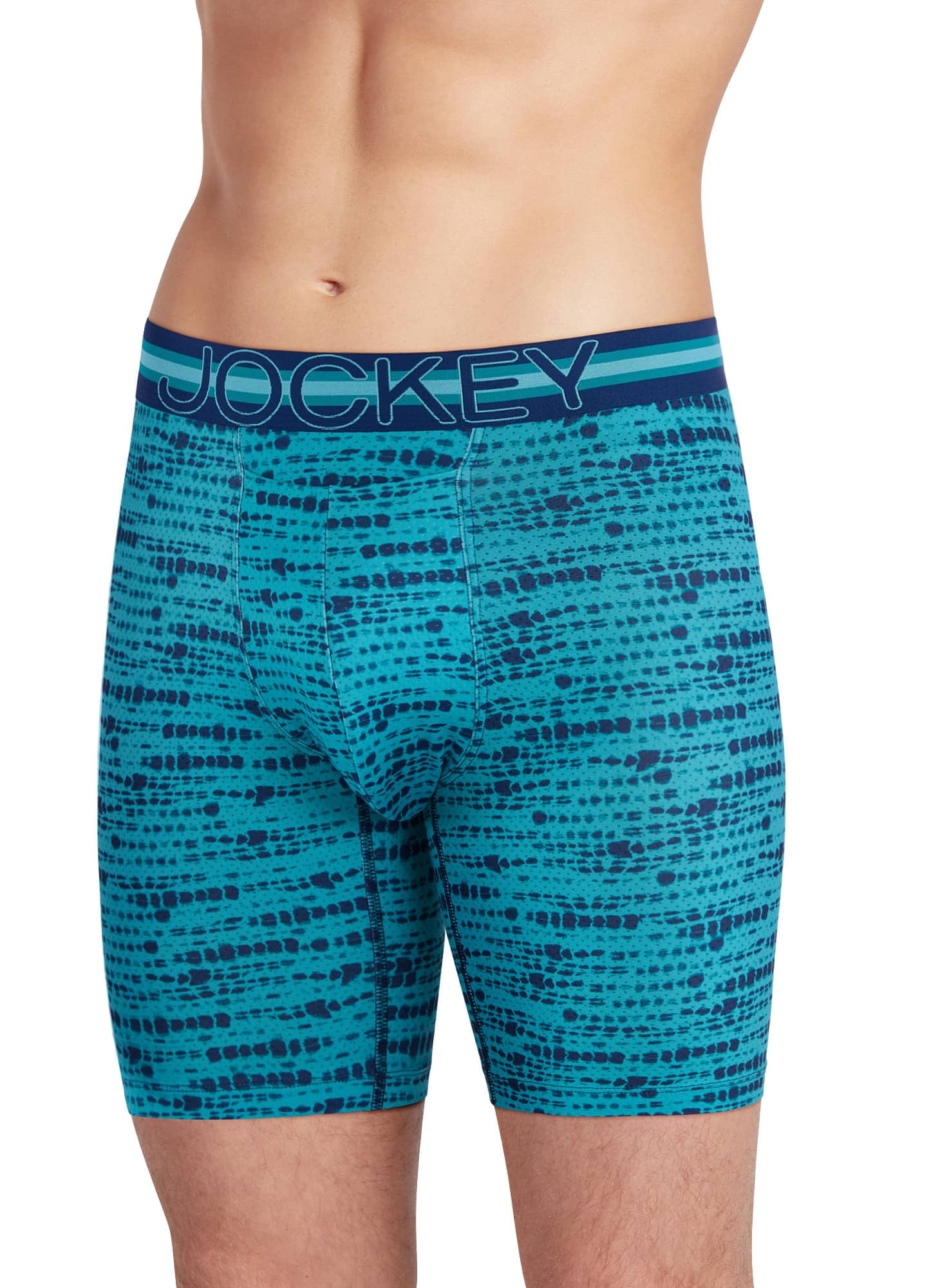 Jockey Men Sport Stability Pouch Microfiber 9" Long Leg Boxer Brief