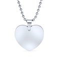 thumbnail image 2 of Bling Jewelry Womens Medical ID Dog Heart Shape Tag Pendant Necklace in Stainless, 2 of 4