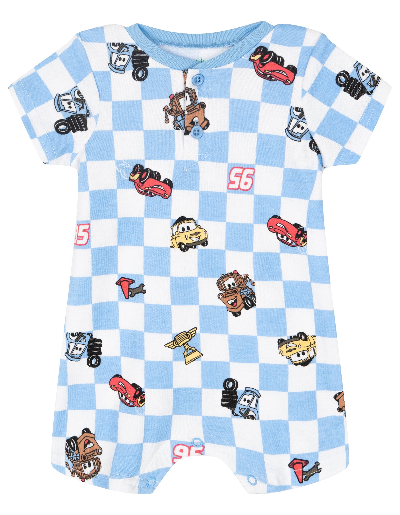 Disney Cars Baby Boys' One Piece Romper Set Cars Red Blue