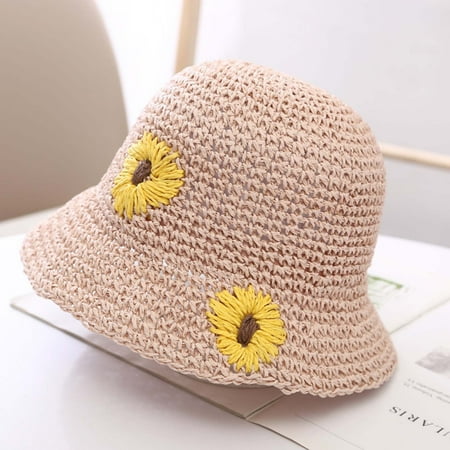 

Hunpta Children Baseball Cap Toddler Baby Kids Summer Outdoor Sunscreen Printing Pattern Straws Hats Sun Cap