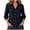 01 Navy, variant on Fewfanhot Women's Tops Long Sleeve Button Down Blouse Loose Fit Casual V-Neck Tops