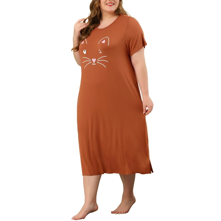 Walmart nightshirts plus size sales