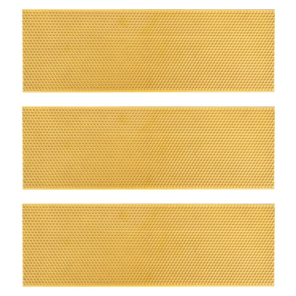 FRCOLOR Base de Ruche 3 Pcs Fond de Teint Peigne en Plastique Maison Profonde Nid d'Abeille (Orange), 16.14"X7.68"X0.2 Pouces