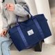 thumbnail image 3 of Bolso de lona unisex de moda Bolso de gimnasio con cremallera informal para hombres y mujeres (azul oscuro), 3 of 7