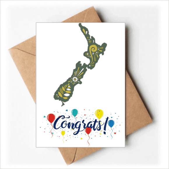 New Zealand Greenery Sunshine Island Wedding Cards Congratulations Greeting Envelopes