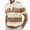 Coffee, variant on Krdevn Men's Color Matching Short Sleeve Lapel Sweater Muscle Short Sleeve,L