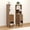 2 Drawers, variant on GODPAW Set of 2 Tall Narrow End Tables with Drawers, 7.8" Wide, Open Shelf and Fluted Panels, 43" H, for Small Spaces