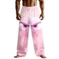 thumbnail image 3 of BRGZLK Men's Baggy Pants Wide Leg Funny Meme Elastic Waist Drawstring Beach Pants Novelty Graphic Vacation Wide Leg Trouser with Pocket, 3 of 3