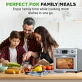 thumbnail image 5 of NutriChef 26L Electric Air Fryer Oven | 1700W Countertop Rotisserie & Air Fryer | 360° Rotating Feature | 10 Digital Menu Presets | Includes Drip Tray, Air Frying Basket & Bake Rack 15x16x14 (Silver), 5 of 7