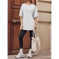 thumbnail image 2 of Womens T Shirts Summer Crewneck Short Sleeve Loose Fit Basic Tee Tops Workout Clothes, 2 of 5