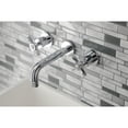 thumbnail image 2 of Kingston Brass KS8121BEX Essex Double-Handle 3-Hole Wall Mount Bathroom Faucet in Polished Chrome, 2 of 8